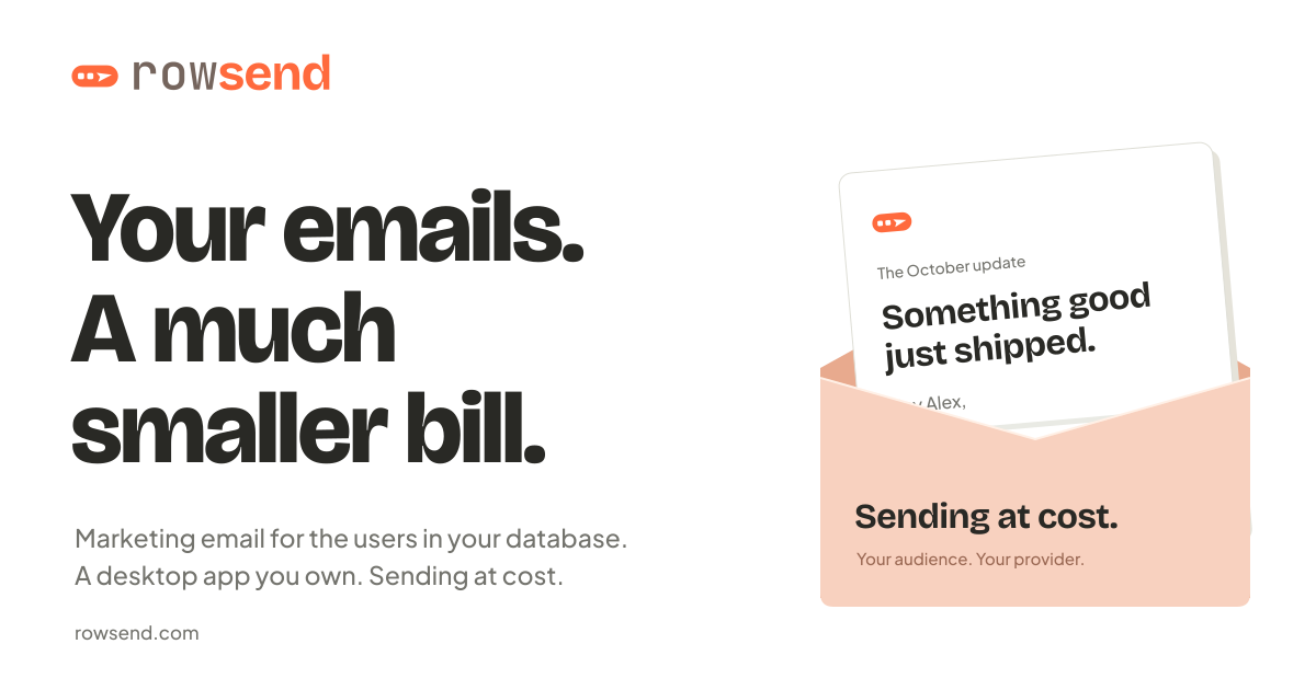 I built a desktop app for sending marketing email from your own database